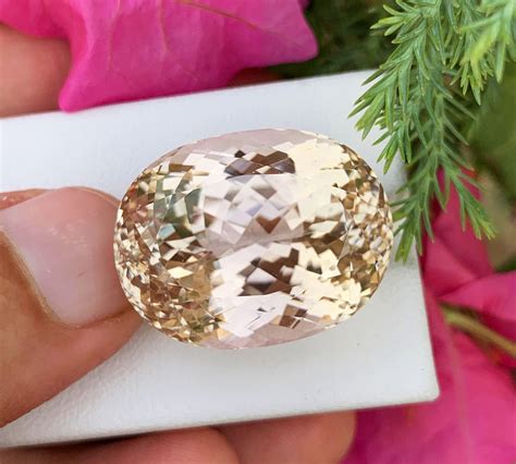 Natural Peach Color Kunzite Gemstone 575 Ct Top Quality Etsy