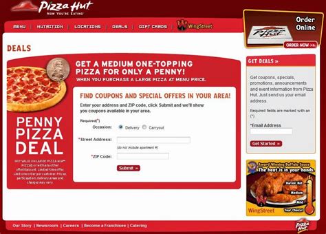 Take advantage of this offer and get discount price. Printable Coupons: Pizza Hut Coupons