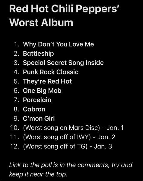 Rhcps Worst Album Day 10 Stadium Arcadium Mars Disc R