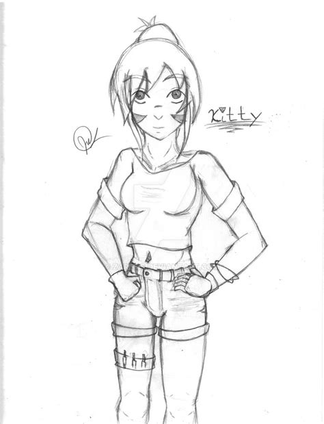 Kitty Oc Sketch Of Clothing And Full Body Design By Zarems On Deviantart
