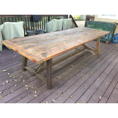 10 Salvaged Reclaimed Wood Outdoor Dining Table Chairish