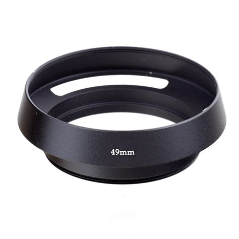 49mm Vented Curved Metal Lens Hood For Leica Leitz Panasonic Pentax