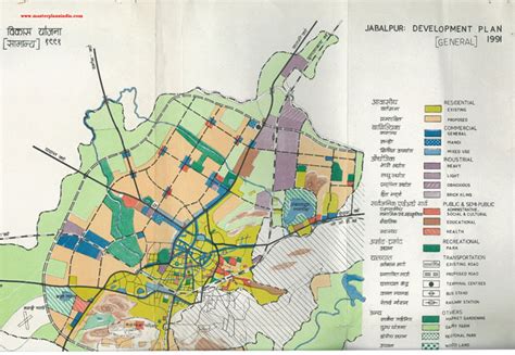 Jabalpur Development Plan 1991 Map Master Plans India