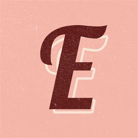 Alphabet Letter E Vintage Handwriting Cursive Font Psd Free Image By