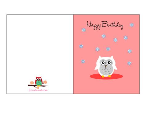 Saving you a little bit of cash and also helping you cut down on paper waste, funny birthday memes beat standard cards and are much simpler to share. Free Printable Cute Owl Birthday Cards - ClipArt Best ...