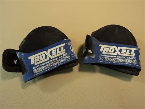 Troxell Knee Pads Super Soft Blackblue Velcro Bite Free Ebay
