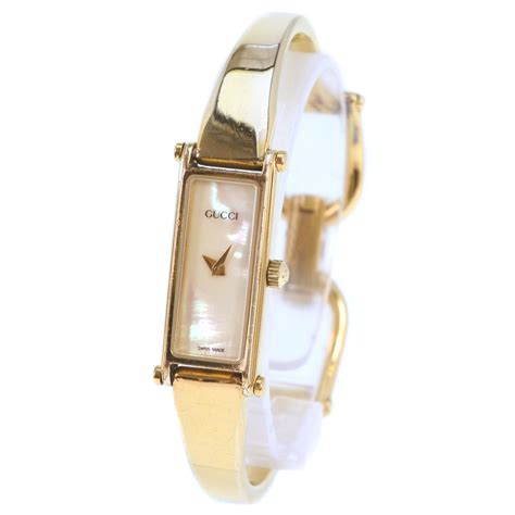 Authentic Gucci 1500 Watches Goldshell Gold Plated Women Shelldial Ebay