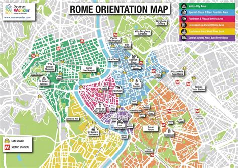 Roma Turismo Mapa Mapa De Roma Lugares Turísticos Lazio Italia