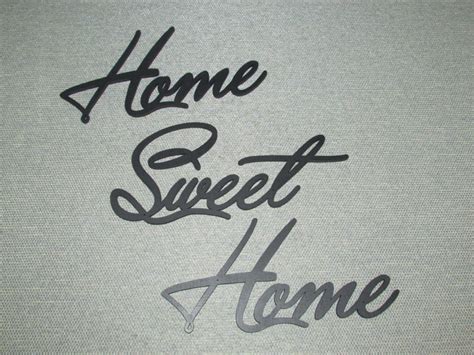 Home Sweet Home Script Wood Wall Words Art Accents Decor Etsy