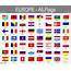 All European Flags Icon Set Vector Illustration Stock 