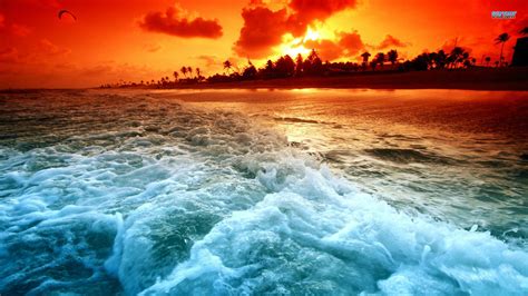 Sunset High Resolution Beach Background 1920x1080 Download Hd
