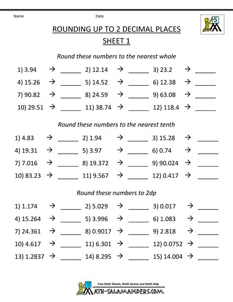 Comparing Decimals Worksheet Grade 5 Pdf Kidsworksheetfun