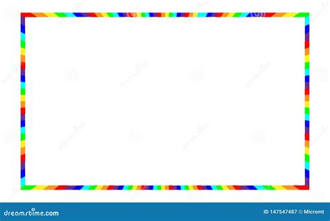 Frame With Rainbow For Decoration And Illustration Motley Full