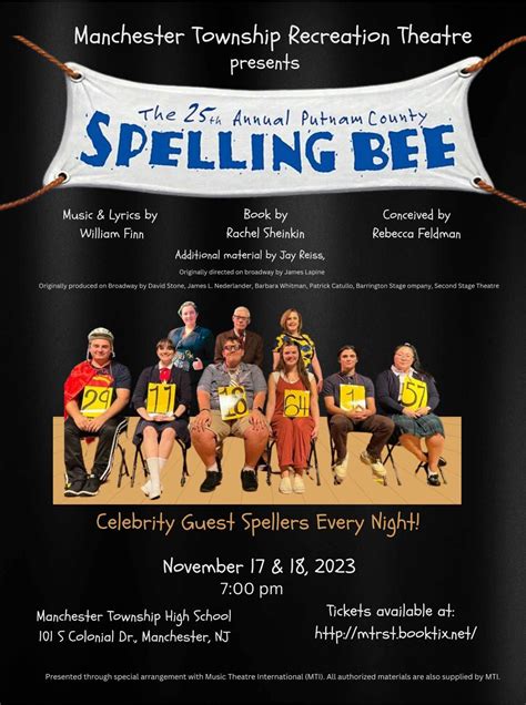 The 25th Annual Putnam County Spelling Bee 17 Nov 2023
