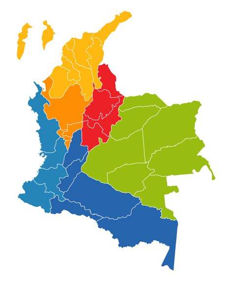 Mapa De Colombia Con Ciudades Los 32 Departamentos De Colombia Y Sus