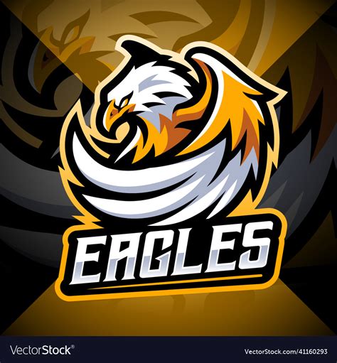 Eagles Esport Mascot Logo Design Royalty Free Vector Image