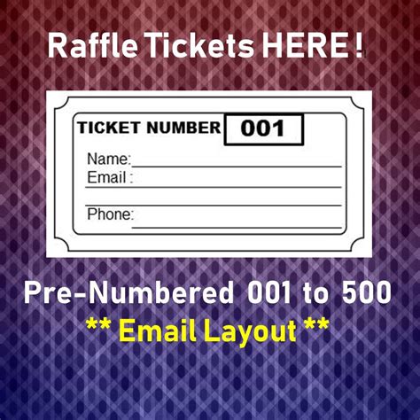 Printable Raffle Tickets With Numbers Make Your Own Raffle Tickets