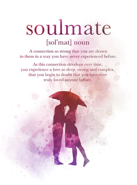 Soulmate Definition Quote Art Print T Wall Art Home Decor