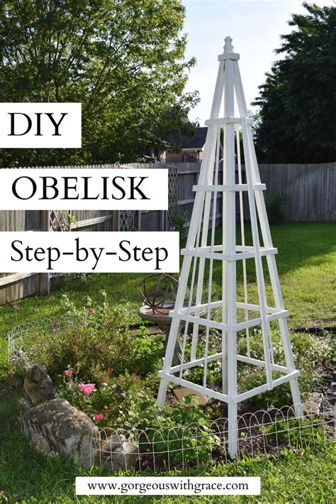 Easy Diy Wooden Garden Obelisk Gorgeous With Grace Diy Garden