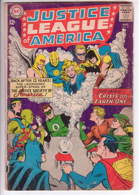 Justice League Of America 21 Aug 1963 Reintroduction