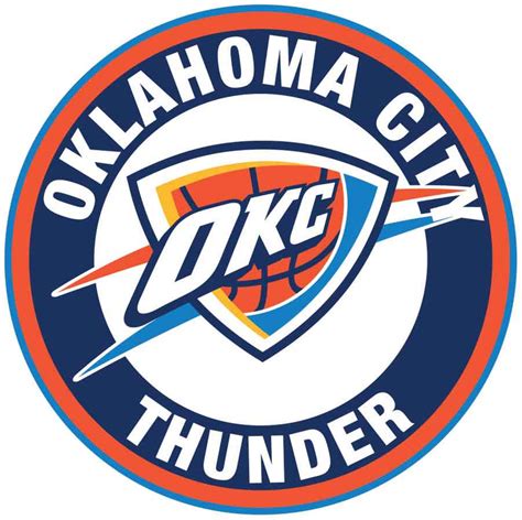 Oklahoma City Thunder Circle Logo Vinyl Decal Sticker 5 Sizes