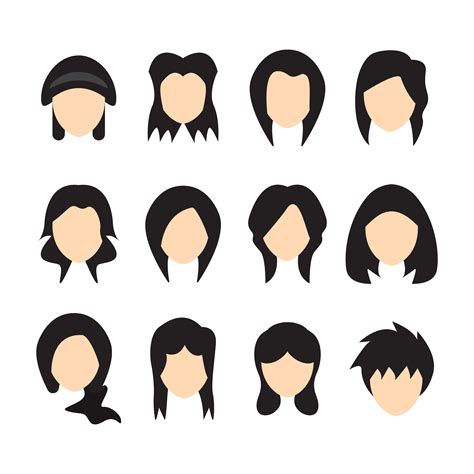 See more ideas about sims 4, sims, sims 4 mods. Vector illustration of Hair styles for women. Flat design ...