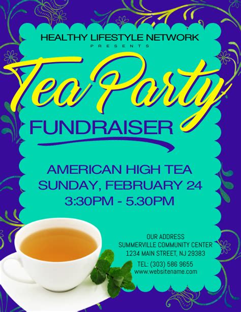 Copy Of Tea Party Fundraiser Flyer Postermywall