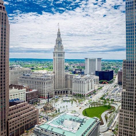 Great Aerial Photo Of Downtown Cleveland Ohio Shot By Aerial