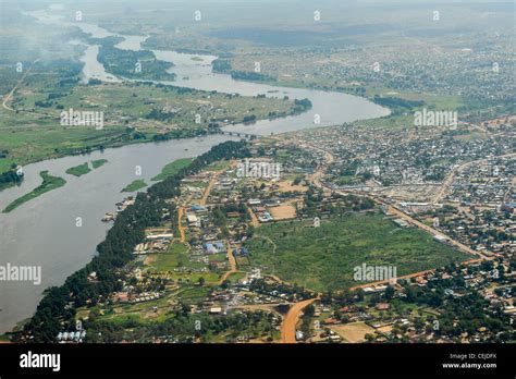 Africa South Sudan Aerial View Of Capital Juba At River White Nile
