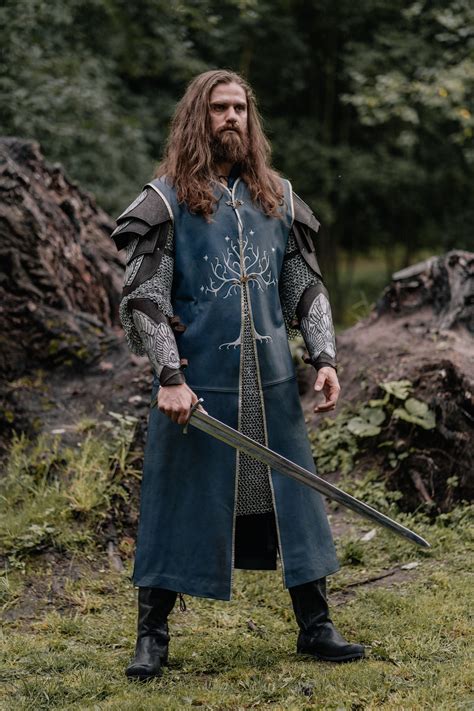Aragorn Black Castle King Armor Costume Cosplay Leather Armor