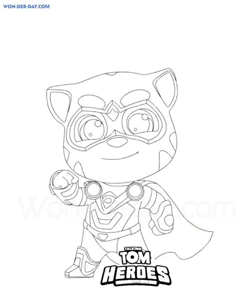 Coloriage Talking Tom Heroes Coloriages Sur Wonder Day