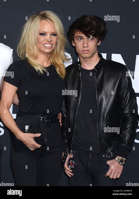 Brandon Thomas Lee Pamela Anderson And Dylan Jagger Lee Attending The