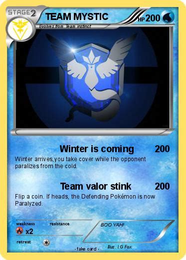 Pokémon Team Mystic 19 19 Winter Is Coming My Pokemon Card