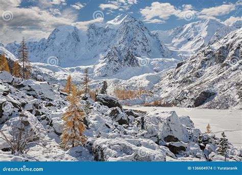 Altai Mountains Stock Photo Image Of Scene Peaks Rock 136604974