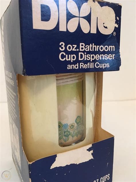 Vintage Retro Bathroom Dixie Oz Cup Dispenser Wall Mount