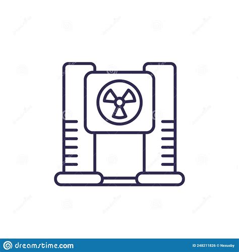 X Ray Machine Radiology Line Vector Icon Stock Vector Illustration