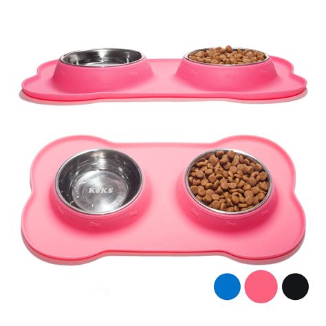 Keks Small Dog Bowls Set Of 2 Stainless Steel Bowls With Nonskid And No