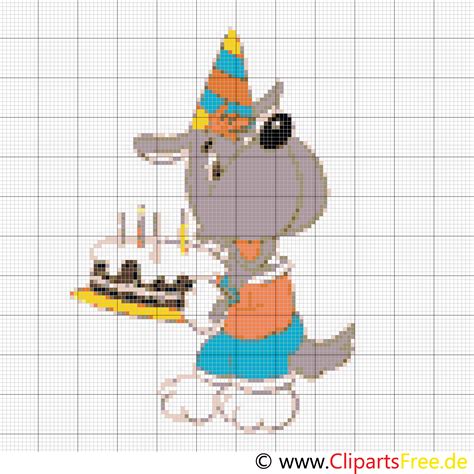 Zusätzlich kakaopulver in den teig geben. Kreuzstichvorlage Geburtstag, Kuchen, Hund