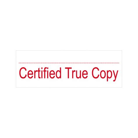 Certified True Copy Stock Stamp 49119 Rubberstamps Online Singapore