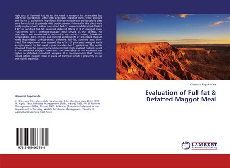 Pdf Evaluation Of Full Fat And Defatted Maggot Meal
