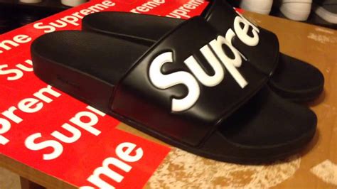 Supreme Ss 14 Black Sandals Review Youtube