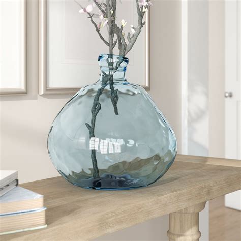 Large Blue Glass Vase