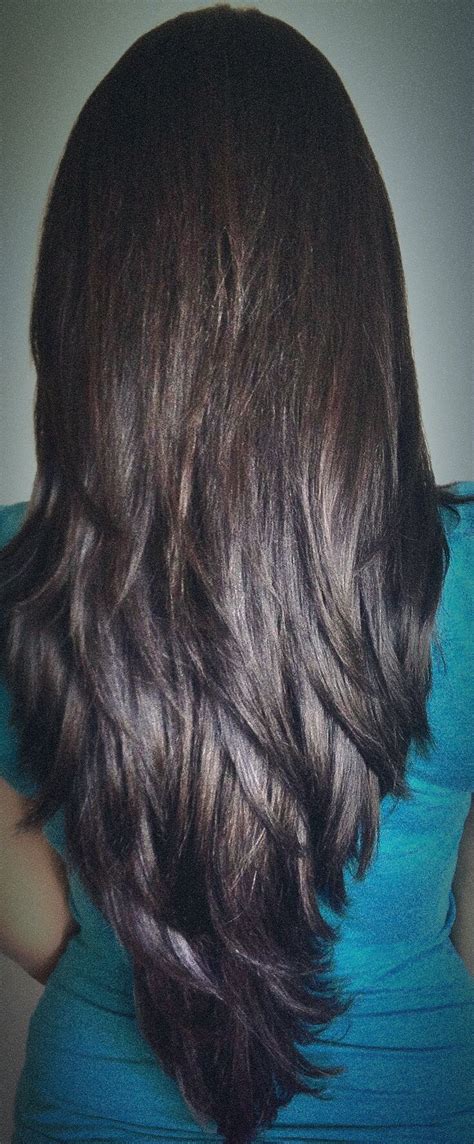 Emphasize those multiple layers with a blowout. long layered haircut for thick hair cut in long distinct ...