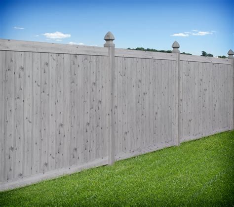 Gray Wood Grain Pvc Vinyl Privacy Fence By Illusions Vinyl Fence
