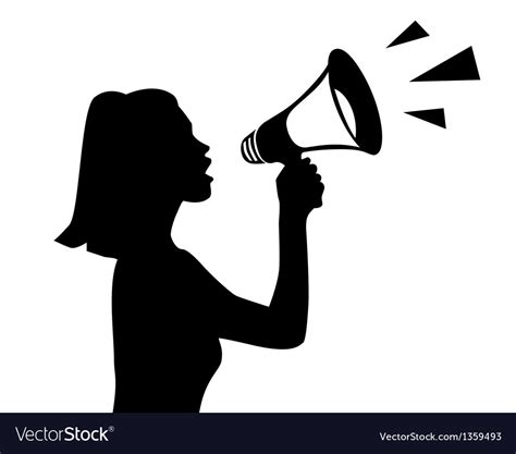 Shouting Into A Megaphone Royalty Free Vector Image