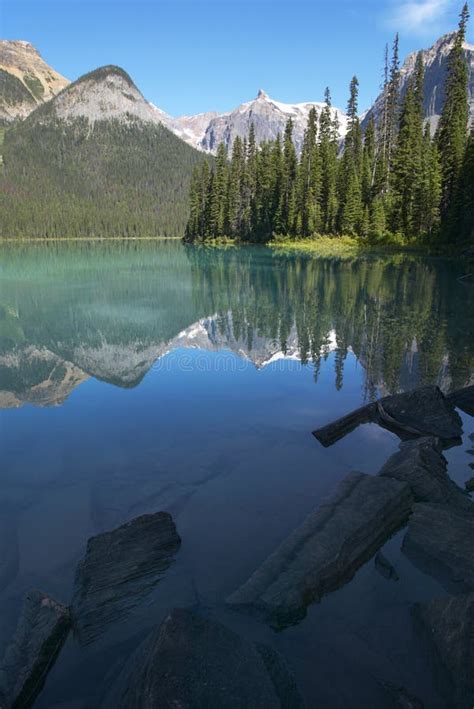 Emerald Lake Landscape British Columbia Stock Image Image Of