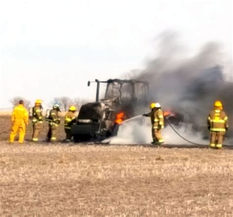 Tractor Destroyed In Fire Southeast Of Lexington Friday