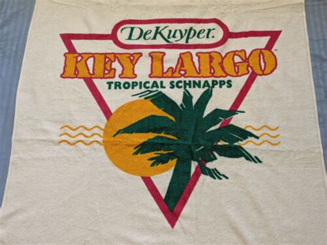 New Vintage 80s 90s Dekuyper Key Largo Tropical Schnapps Beach Towel