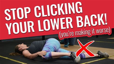 Stop Clickingpopping Your Lower Back Youtube