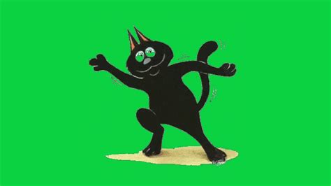 Cute Cartoon Cat Dance Animated Green Screen Video For Youtubers